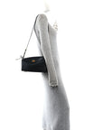 Smooth Calfskin Medium Le 7 Shoulder Bag Black