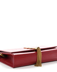 Smooth Calfskin Medium Classic Monogram Kate Tassel Satchel Lipstick Red