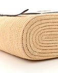 Raffia Small Square Basket Tote Bag Natural Tan