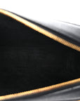 Grained Calfskin Caro Double Pouch Black