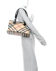 Supernova Check Small Nickie Tote Black