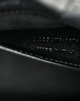 Calfskin Crocodile Embossed Medium Classic Monogram Kate Tassel Satchel Black
