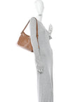 Soft Calfskin Large Aimee Shoulder Bag Caramel