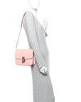 Smooth Calfskin Medium Classic Box Flap Bag Pink