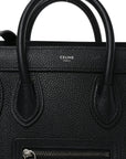 Drummed Calfskin Nano Luggage Black