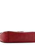Calfskin Matelasse Small GG Marmont Shoulder Bag Hibiscus Red