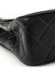Lambskin Quilted Medium Single Flap Black