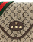 GG Supreme Monogram Web Medium Neo Vintage Flap Messenger Bag Beige New Acero
