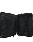 GG Supreme Monogram Four Wheel Suitcase Black