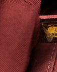 Velvet Tweed Quilted Medium Boy Flap Burgundy