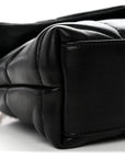 Lambskin Quilted Toy Loulou Puffer Monogram Chain Satchel Black