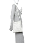 Lambskin Maxi Intrecciato Cassette Messenger Chalk