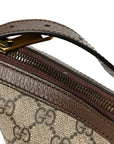 GG Supreme Monogram Web Small Ophidia Half Moon Hobo Brown