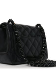 Lambskin Quilted Mini Square Flap So Black