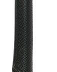 Saffiano Lux Medium Galleria Double Zip Tote Black