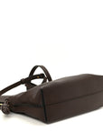Nappa Flamenco Knot Clutch Chocolate