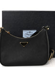 Saffiano Lux Re-Edition 2005 Shoulder Bag Black