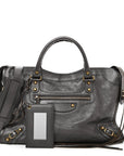 Pearlescent Goatskin Classic Gold Hardware City Bronze