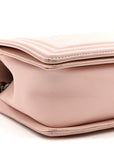 Lambskin Quilted New Medium Boy Flap Light Pink