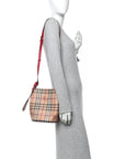 Haymarket Check Colours Small Lorne Bucket Crossbody Poppy Red