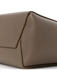 Soft Grained Calfskin Small Sangle Bucket Bag Taupe