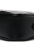 Calfskin Matelasse Small GG Marmont Chain Shoulder Bag Black