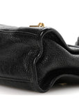 Chevre Gold Metallic Edge Hardware Mini City Black