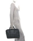 London Check Ainsworth Briefcase Dark Charcoal