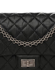 Aged Calfskin Quilted 2.55 Reissue 225 Flap Black