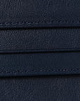 Overdyed Calfskin Horseferry Check Porter Continental Wallet Blue Carbon