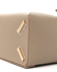Calfskin Large Puzzle Edge Bag Sand
