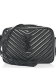 Calfskin Matelasse Monogram Monochrome Lou Camera Bag Black