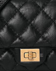 Aged Calfskin Quilted 2.55 Reissue Flap Belt Bag Clutch Black