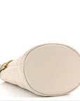 Calfskin Matelasse Mini GG Marmont 2.0 Bucket Bag White
