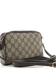 GG Supreme Monogram Textured Calfskin Super Mini Ophidia Shoulder Bag Beige Ebony New Acero