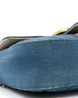 Denim Matelasse Mini Pearly GG Marmont Shoulder Bag Blue