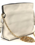 Calfskin Nano Flamenco Knot Clutch Soft White
