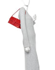 Glazed Calfskin Le Bambino Long Red