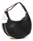 Vitello Grace Matte Small FNDIgraphy Hobo Bag Black