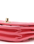 Lambskin Quilted Mini Trendy CC Wallet On Chain WOC Pink