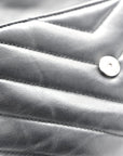 Calfskin Y Quilted Monogram Toy Loulou Crossbody Bag Black