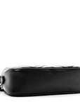 Calfskin Matelasse Monochrome Small GG Marmont Chain Shoulder Bag Black