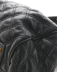 Calfskin Quilted Stam Black