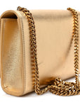 Metallic Calfskin Small Classic Monogram Kate Tassel Satchel Gold