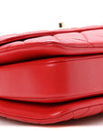 Lambskin Quilted Small Trendy CC Flap Dual Handle Bag Red