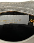 Chevre Gold Metallic Edge Hardware Mini City Gris Taupe