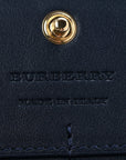 Overdyed Calfskin Horseferry Check Porter Continental Wallet Blue Carbon