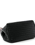 Nappa Intrecciato Perforated Small Cesta Tote Black Multicolor