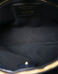 Derby Calfskin House Check Medium Banner Tote Ink Blue