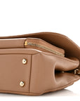 Caviar Quilted Medium Business Affinity Flap Beige
